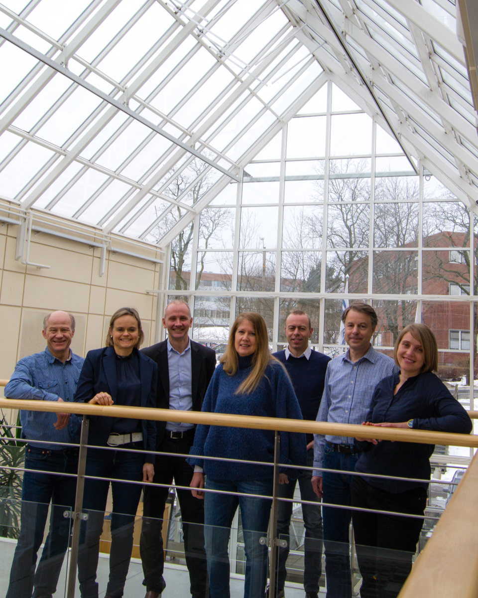 Fra venstre: Magne Aldrin, Kjersti Aas, André Teigland, Line Eikvil, Anders Løland, Rune Solberg og Thordis L. Thorarinsdottir.